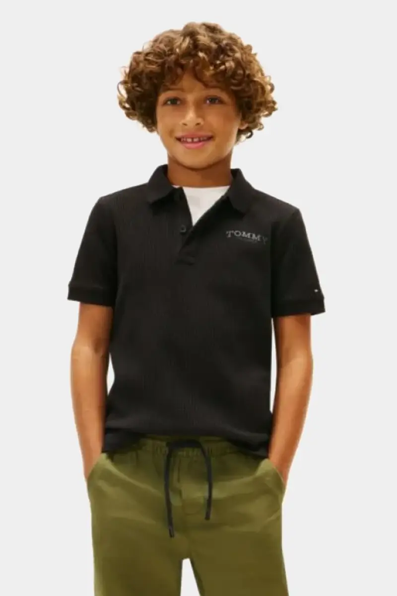 3 (2) חולצת פולו Textured Knit – תמונה 1