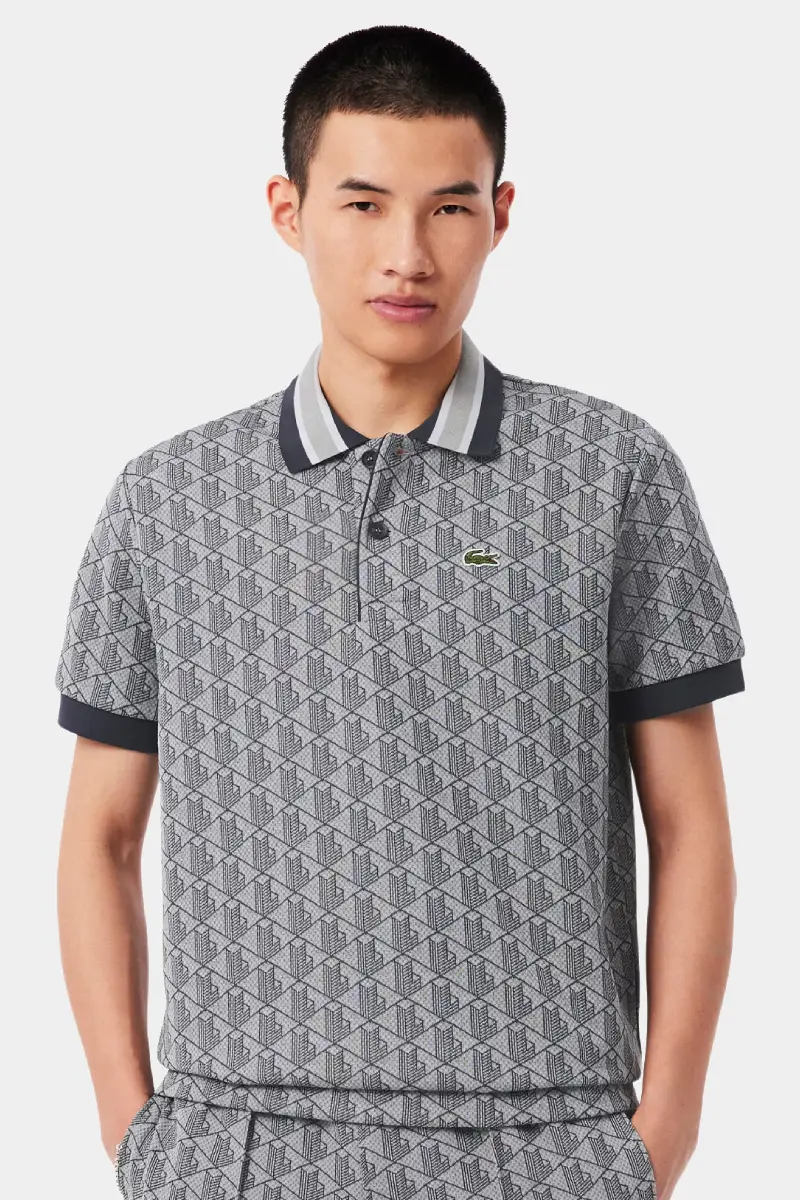 1 חולצת פולו Monogram Jacquard – תמונה 1