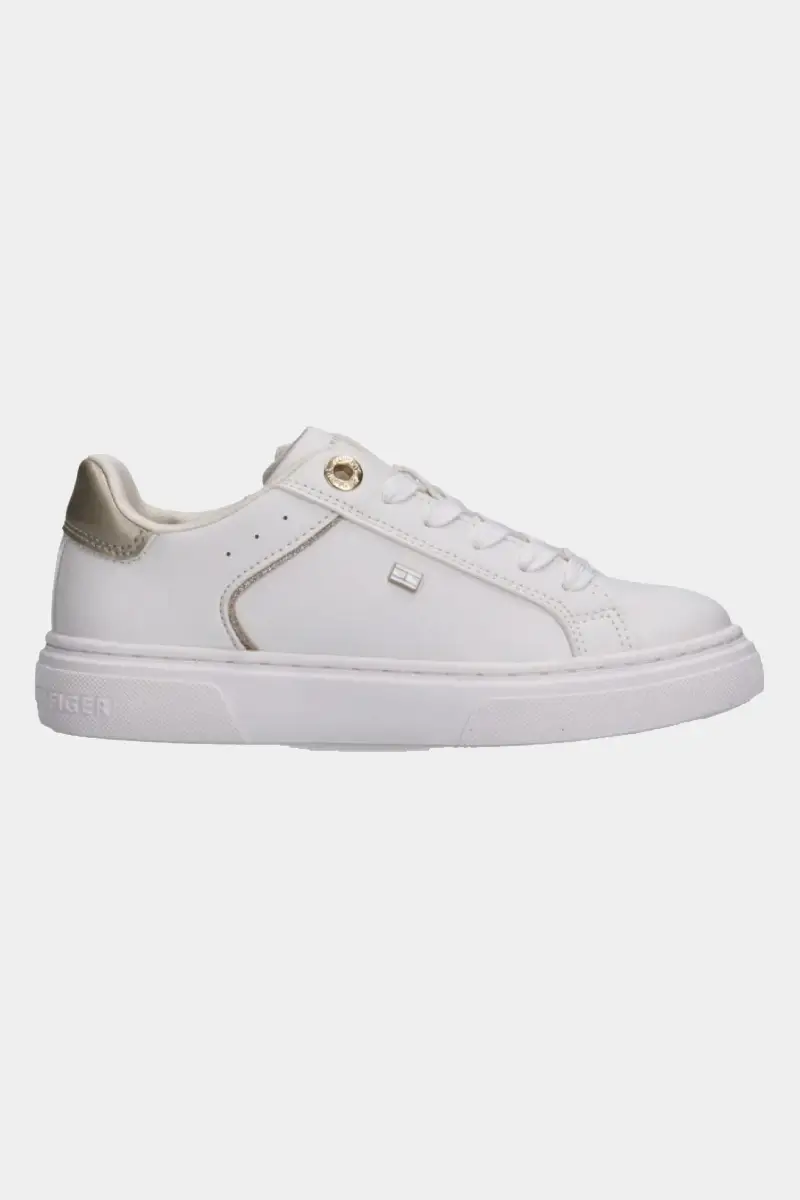 1 נעל אופנה Metallic Trim Lace-Up – תמונה 1