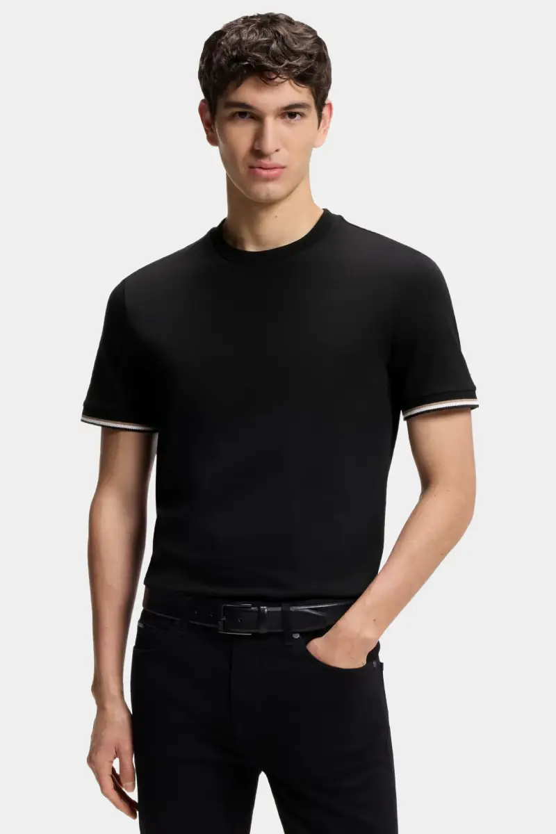 1 (3) טי שירט stripe cuffs – תמונה 1